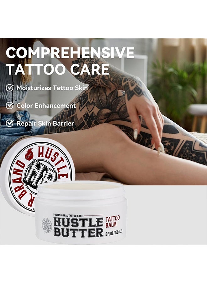 HB Hustle Butter Tattoo Balm, Professional Tattoo Care, Heals + Protects New Tattoos And Rejuvenates Older Tattoos - 100% Vegan Cream No-Petroleum,150ml - Image 3